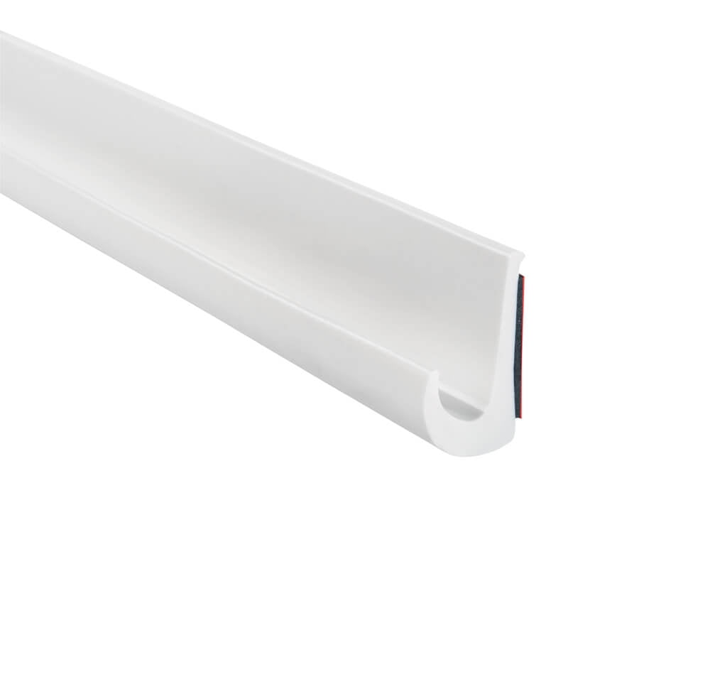 Trim-Lok DRW PVC Drip Rail Rain Gutter with Acryl Tape10 ft, White