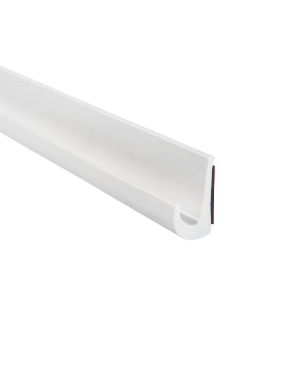 DRW PVC Drip Rail Rain Gutter with Acryl Tape10 ft, White
