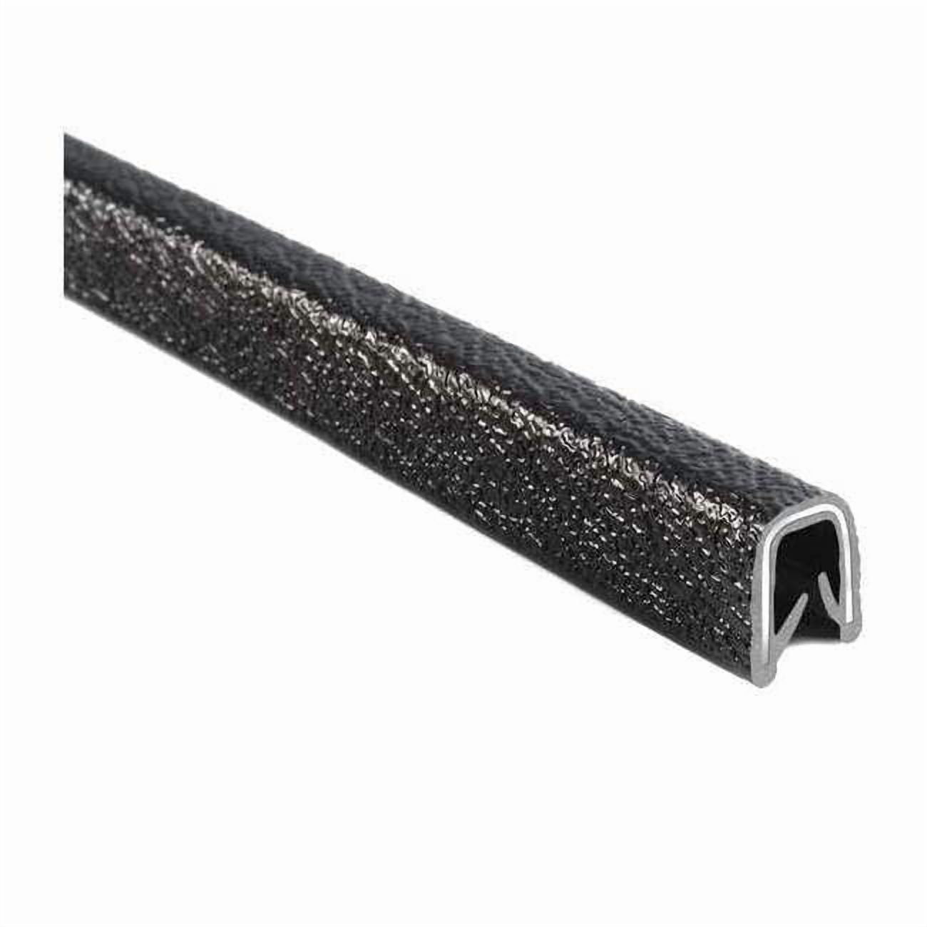 Edge Trim, PVC, Aluminum, 25 ft Length, 3/8 in Overall Width, Style: Edge Trim with Dual Grip Tongue