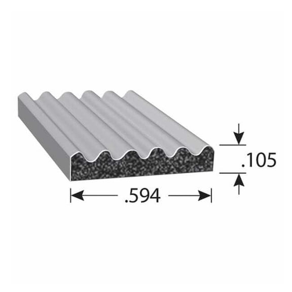 Trim-Lok Seal, EPDM Rubber, Black, 100 ft L X1568BT-100