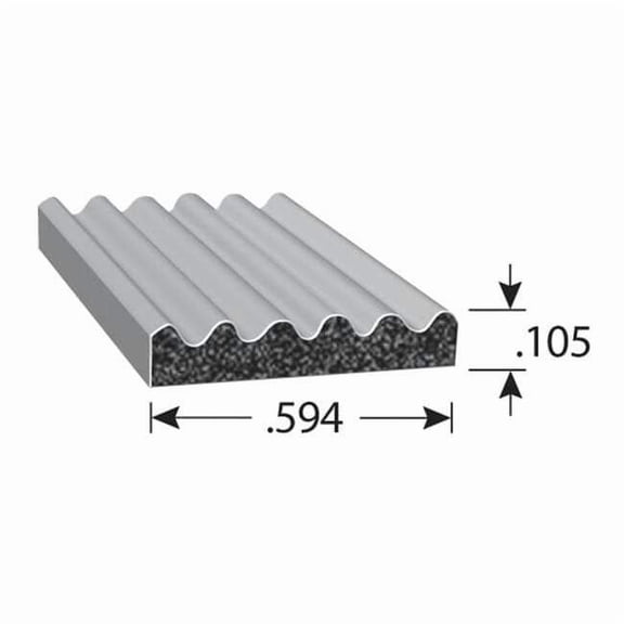 Trim-Lok Seal, EPDM Rubber, Black, 100 ft L X1568BT-100