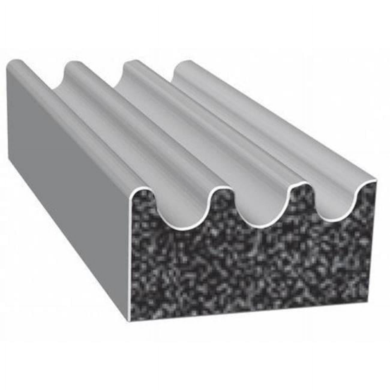 Horizontal Ribbed Sealing Pattern Trim Lok X113HT25 25 ft. EPDM Sponge D Ribbed Seal with PSA, Black ...