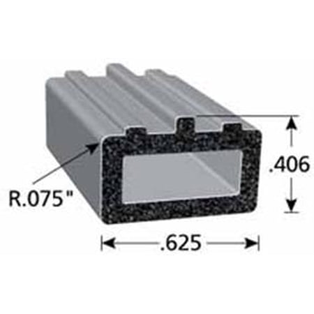 Trim Lok X1705HT25 25 ft. EPDM D-Shaped Sponge Ribbed Style Rubber Seal with PSA, Black