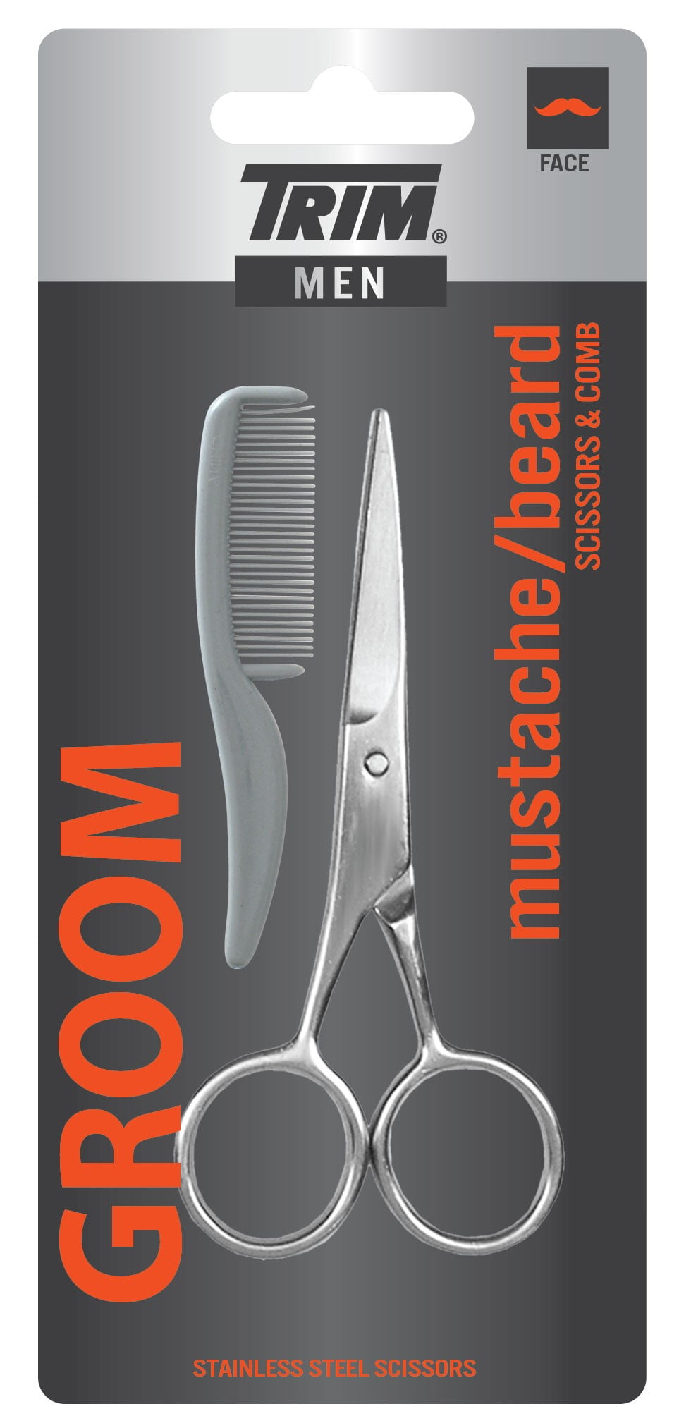 Trim Mustache Scissors And Comb