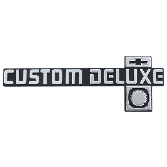 Trim Part Custom Deluxe Dash Emblem 1981-1988 Chevy Pickup Truck Suburban Blazer
