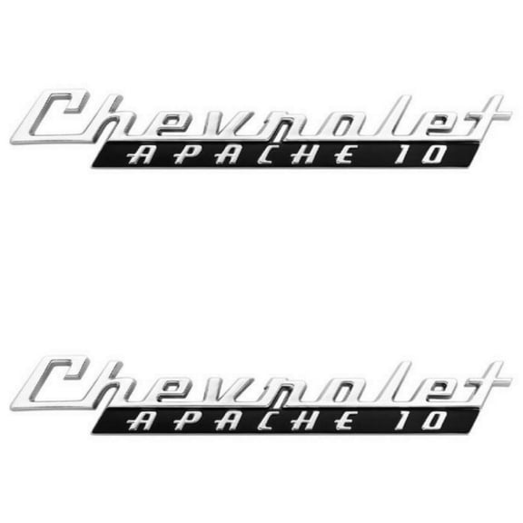 Trim Parts 9105 Apache 10 Front Fender Emblem Set 1960 Chevy Truck USA Made