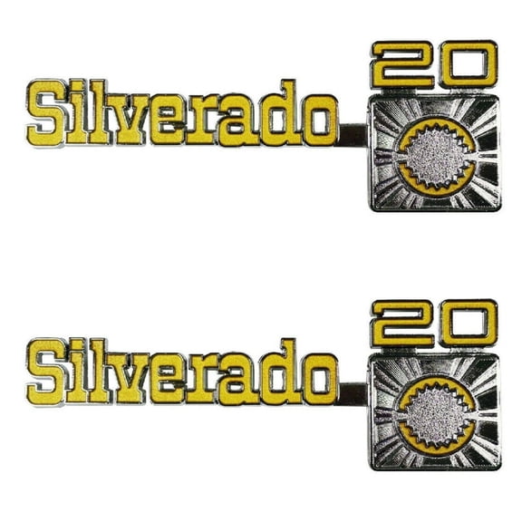 Trim Parts 9903 1975-1980 Chevrolet Silverado C20 K20 Truck Fender Emblem Set
