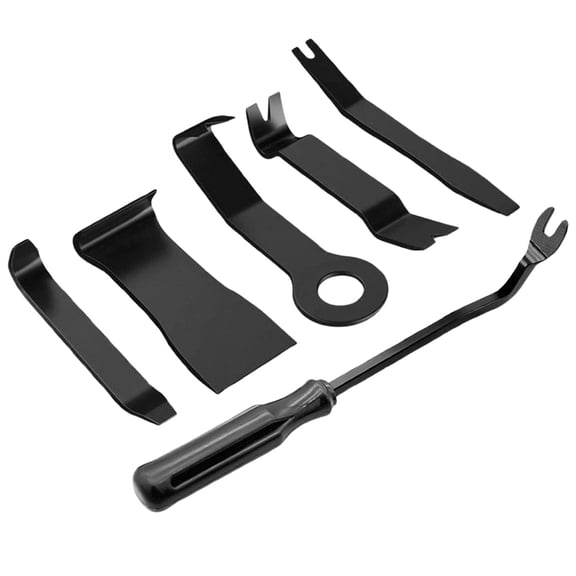Trim Removal Tool, 6Pcs Trim Removal Tool Set, Car Pry Tool Kit, Car Panel Door Audio Trim Tool Kit for Vehicle Dash Radio Audio Installer, Black