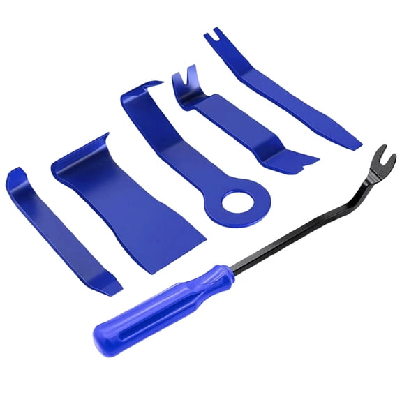 Trim Removal Tool, 6Pcs Trim Removal Tool Set, Car Pry Tool Kit, Car Panel Door Audio Trim Tool Kit for Vehicle Dash Radio Audio Installer, Blue