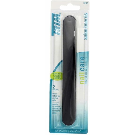 Trim Salon Boards, Heavy Duty/Medium Grit Nail File for Smoothing & Shaping 2 Ct - 3 Pack