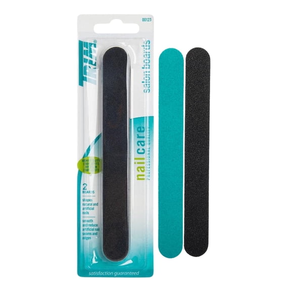 Trim Salon Boards, Heavy Duty/Medium Grit Nail File for Smoothing & Shaping 2 Ct - 3 Pack