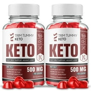 Trim Tummy Keto ACV Gummies, Maximum Strength for Weight Management, Apple Cider Vinegar, 2 Months Supply Dietary Supplement 2 Pack