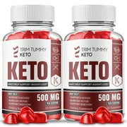 Trim Tummy Keto ACV Gummies, Maximum Strength for Weight Management, Apple Cider Vinegar, 2 Months Supply Dietary Supplement (2 Pack)