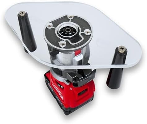 TrimFit Pro DUAL GRIP Router Base Plate, Pre-Drilled for Milwaukee M18 ...