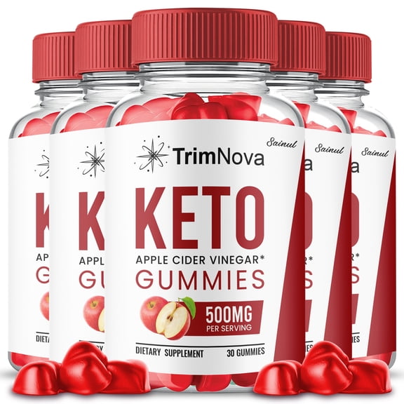 TrimNova Keto ACV Gummies, Maximum Strength Formula, TrimNova Gummies Supplement (1 pack)