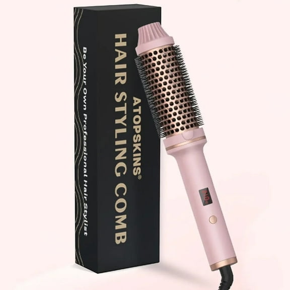TrimTide Hot Air Brush Thermal Brush Heated Curling Iron Brush 32mm Round Brush Hair Curler  LCD Display Curling Comb