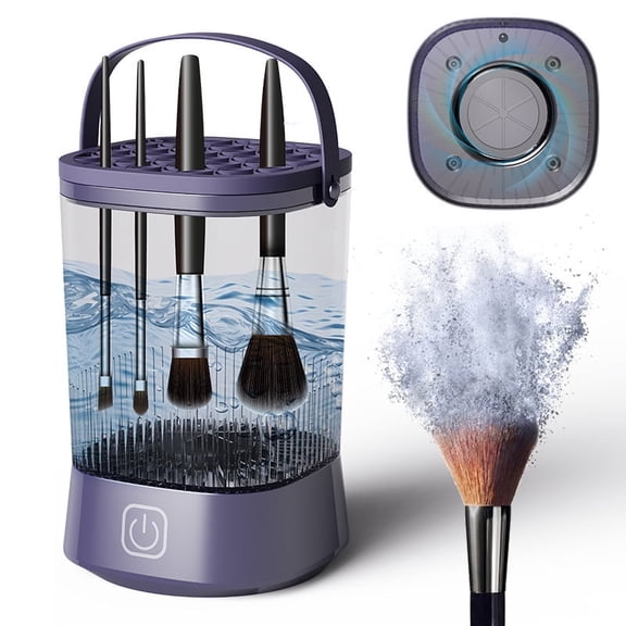 TrimTide Rechargeable Cosmetic Brush Washing Tools Cleaner Machine, Automatic Electric Makeup Brush Cleaner