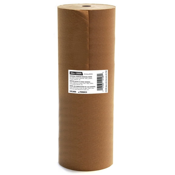 36" x 1000' Trimaco 12108 Brown Easy Mask General Purpose Masking Paper