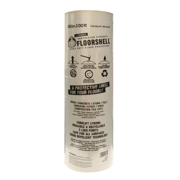Trimaco 12380 38" X 100' FloorShell Contractor Strength Heavy Duty Floor Protection