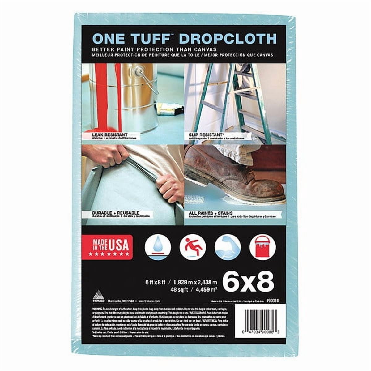 Reusable Drop Slips leakproof/slipresist dropcloth,6ftlx8ftw trimaco 90088 - Walmart.com