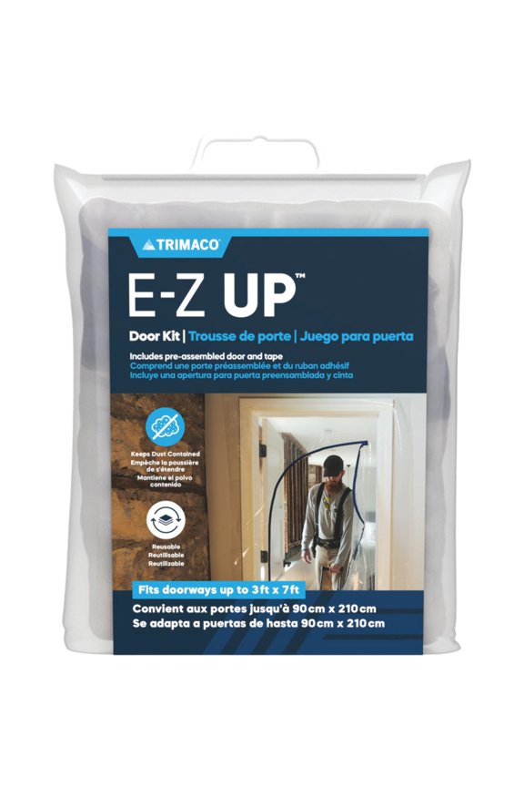 E-Z Up Dust Containment Door Kit - Plastic Dust Barrier - 1 Pack, Multicolor