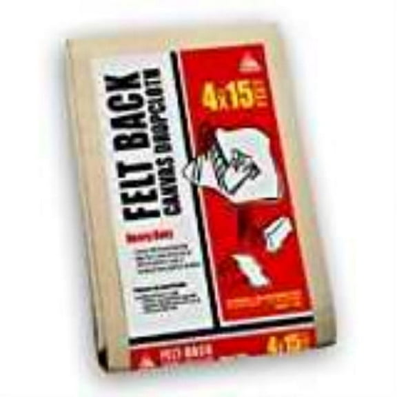 Trimaco SUPERTUFF FB6 Drop Cloth with Flannel Backing, 15 ft L, 4 ft W, Canvas