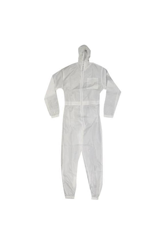 SuperTuff 28044 Anti-Static Breathable Painter's Spray Suit, 2X-Large, White, 100% Polyester
