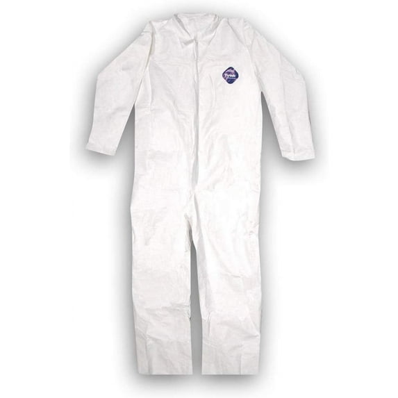 Trimaco Tyvek Heavy-Duty Protective Coveralls, White, Large
