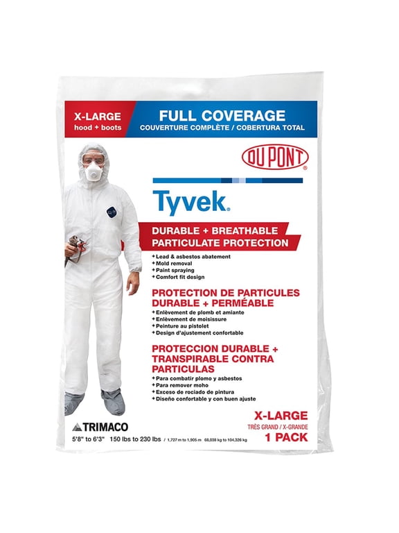 Tyvek Tyvek Coveralls White Xl 1 Pk
