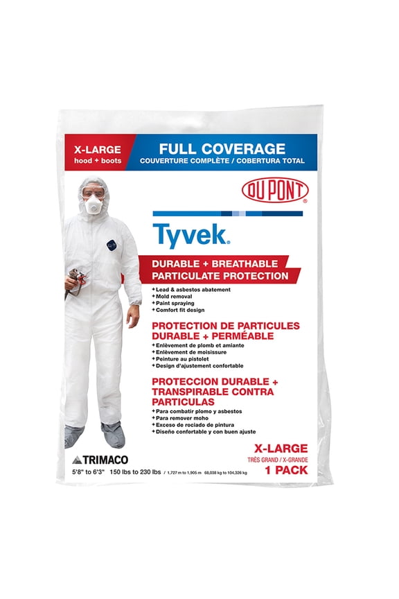 Tyvek Tyvek Coveralls White Xl 1 Pk