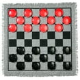 thumbnail image 1 of Trimate: 3-In-1 Giant Checkers & Tic Tac Toe - Jumbo 25.6" Square Rug, 2 Player Game Set, Indoor-Outdoor Family Fun, Portable & Easy To Set Up, Age 4+, 1 of 7