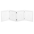 thumbnail image 1 of Trimate : 80"L x 23.6"H 4 Panel, Foldable Wooden Freestanding Pet Gate, White, 1 of 7