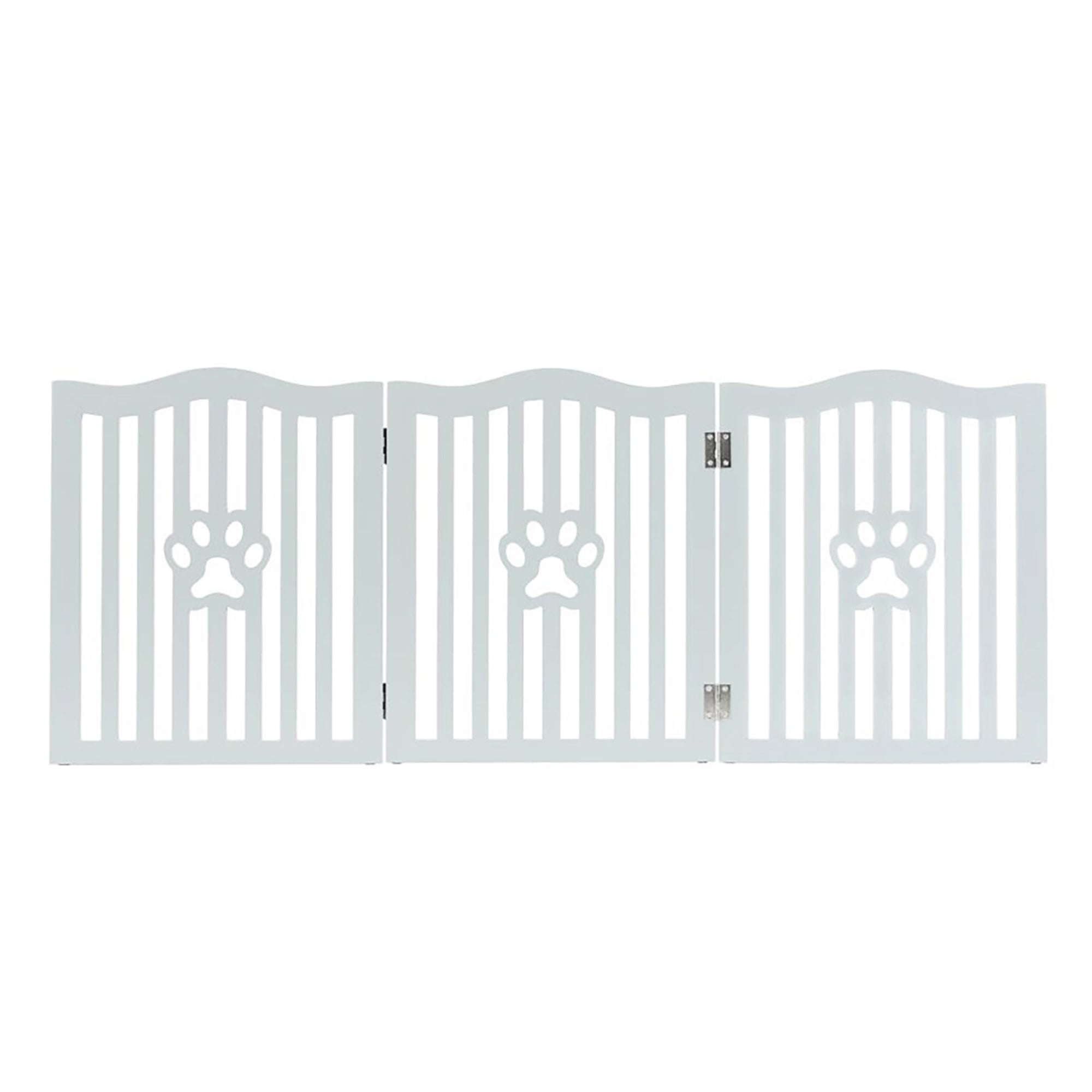 Trimate Wooden Free Standing Pet Gate for Small Dogs and Cats, Grey