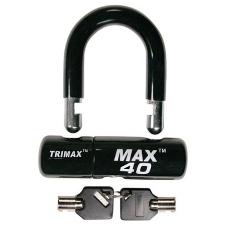 Trimax MAX40BK Multi-Purpose Disc Cable U-Lock, Black