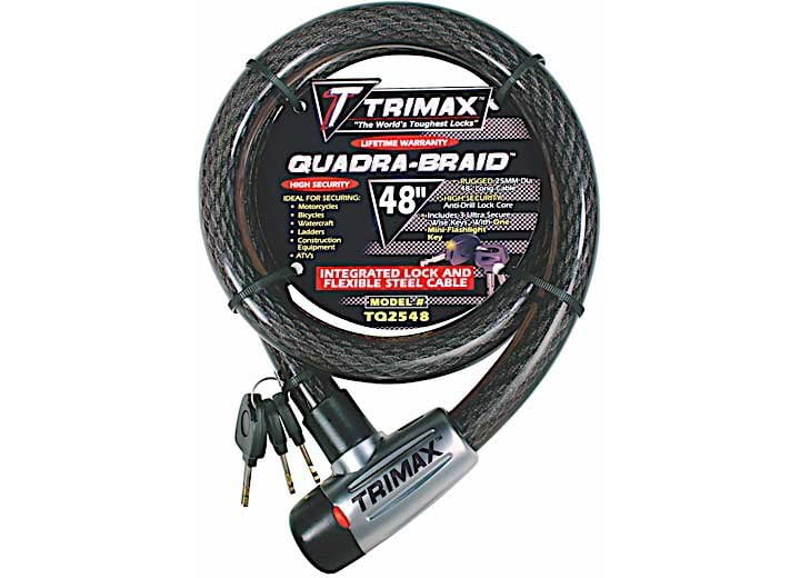 TRIMAFLEX INTEGRATED KEYED CABLE LOCK 48in(L) X 25MM