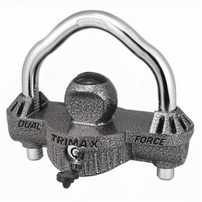 TRIMAX UMAX50 - Deluxe UNIVERSAL Dual-Purpose Trailer Coupler Lock w/ Integrated U-Lock Feature: 9/16 Hardened Steel Shackle