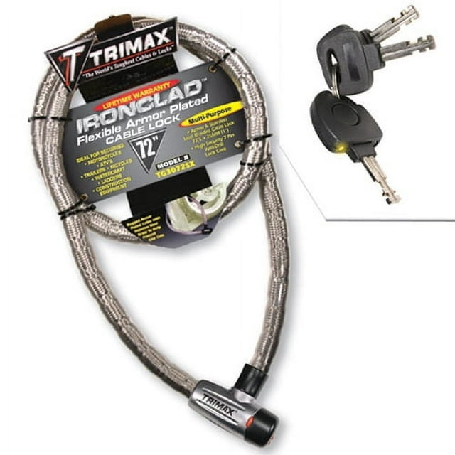 Trimax Universal TG3072SX Supermax Armor Plated Stainless Steel Locking Cable
