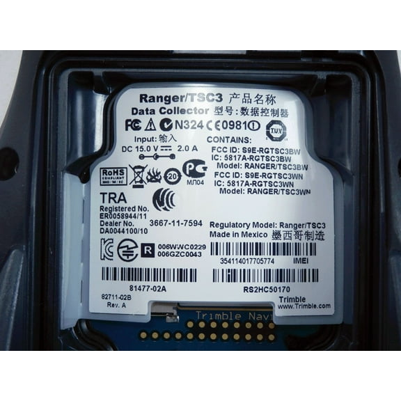 Trimble Ranger TSC3 Data Collector Controller 81477-02A