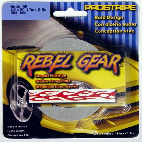 Trimbrite R65155 Rebel Gear Flame Red- 0.5 in. Width- 36 ft. Roll- Vinyl Graphic