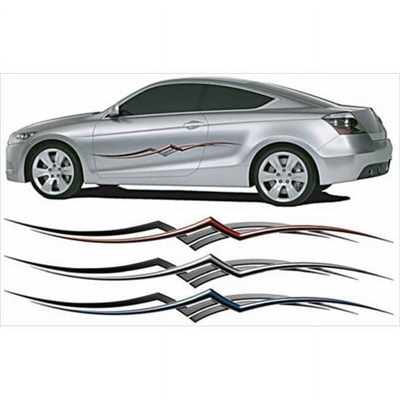 Trimbrite R68106 Metal Linx Graphic Set Black- Charcoal- Silver