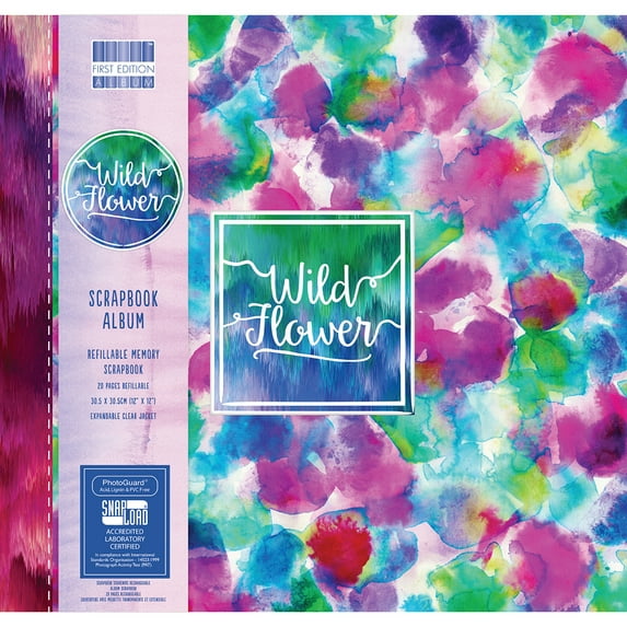 Trimcraft Snap Load Album 12"X12"-Wild Flower Multi Color Spots