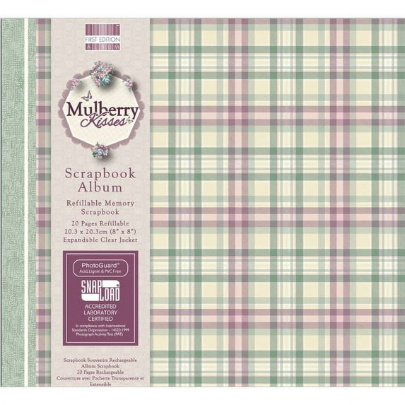 Trimcraft Snap Load Album, 8" x 8", Mulberry Kisses