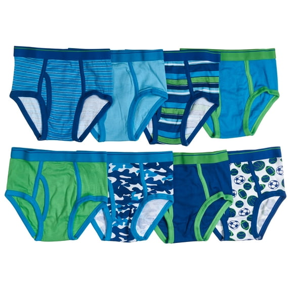 Trimfit 8 Pack Camo Sports Neon Green Camo Briefs S