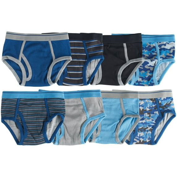 Trimfit Boys 8 Pack Camo Dark Grey Briefs XXL