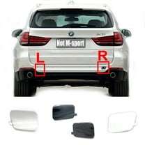 Trimla 2PCS Rear Tow Covers for 14-18 BMW X5 F15 Fit 25dX 28iX 30dX 35iX 40dX 40eX 50iX xDrive sDrive 2014 2015 2016 2017 2018 SAV bumper Towing Hook Eye Cap 51127378573 51127378574