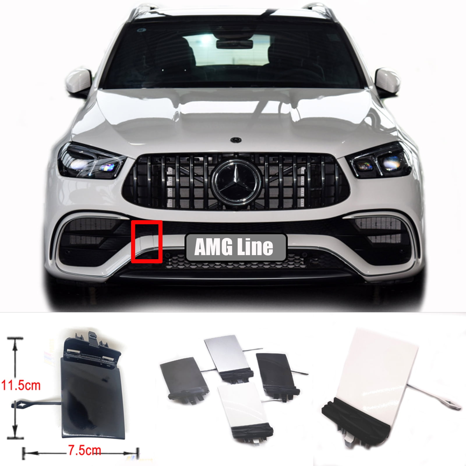 カタログギフトも! Cover Tow Front 2in1 Trimla for W167 GLE Benz Mercedes 20-23 牽引製品・ウインチ