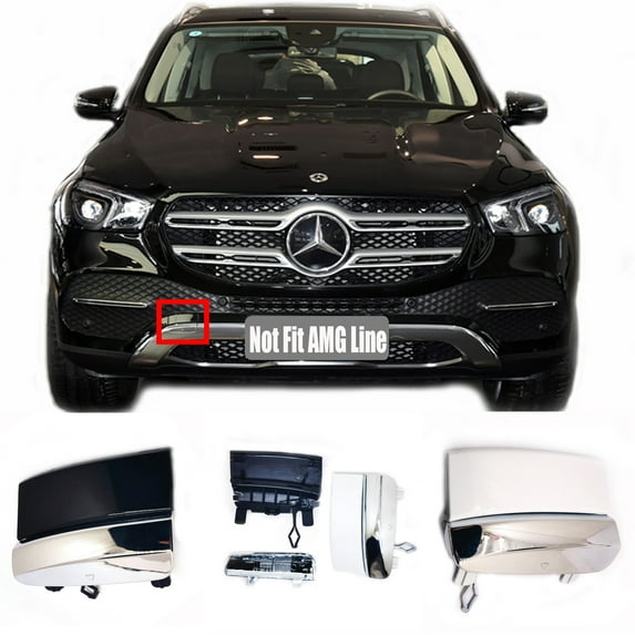 Trimla 2in1 Front Tow Cover for 20-23 Mercedes Benz GLE W167 Fit GLE300 GLE350 GLE400 GLE450 GLE550 GLE53 GLE63 2020 2021 2022 2023 bumper Hook Eye Cap A1678853802