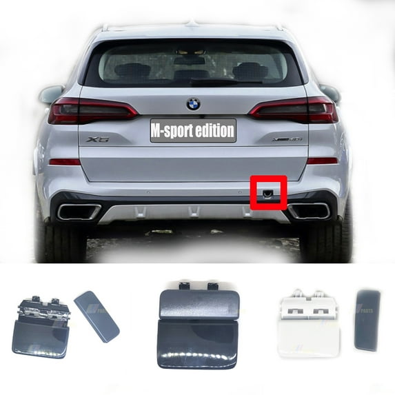 Trimla 2in1 Rear Tow Cover for 19-22 BMW X5 G05 M Aerodynamics Sport Fit 25d 30d 30iX 40iX 45e 50i M50d M50i xDrive SAV 2019 2020 2021 2022 bumper Towing Hook Eye Cap 51128099126