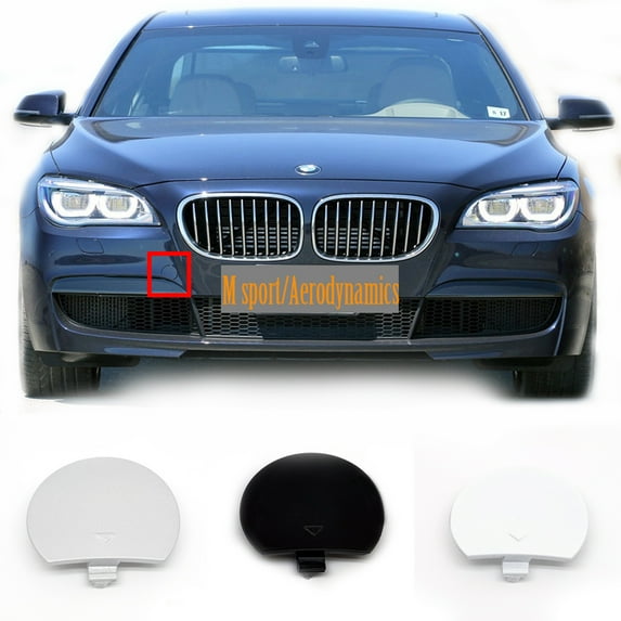 Trimla Front TOW Cover for 09-15 BMW 7 series M Aerodynamics/Sport F01 F02 F03 725d 730d 730i 740i 750i 730Li 760i 2009 2010 2011 2012 2013 2014 2015 bumper Towing Hook Eye Cap 51118045118